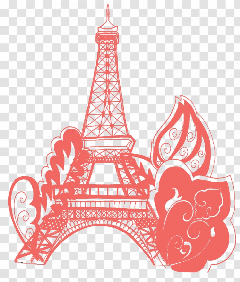 Eiffel Tower Golden Gate Bridge Coloring Book Drawing - Pink - Paris Transparent PNG