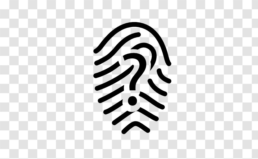 Automated Fingerprint Identification Question Mark Biometrics - Black And White Transparent PNG