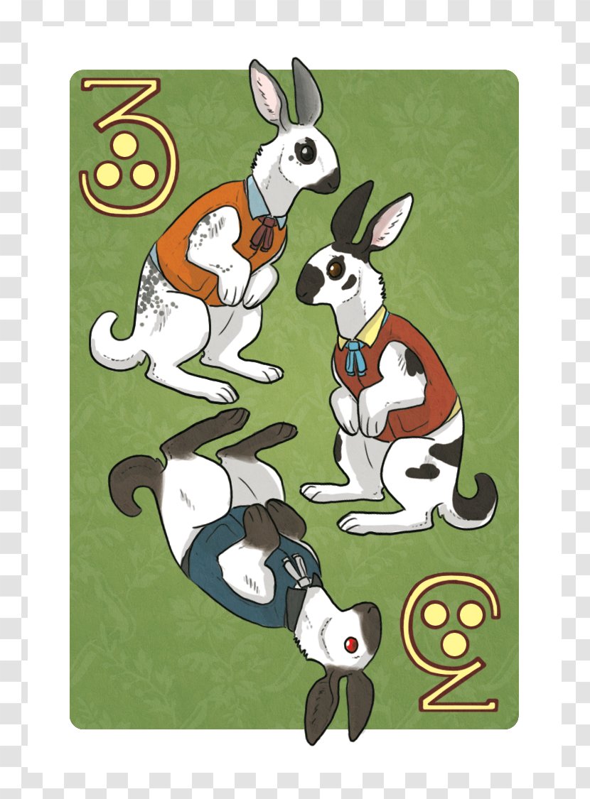 Card Game Rabbit Playing Hare - Easter Bunny Transparent PNG