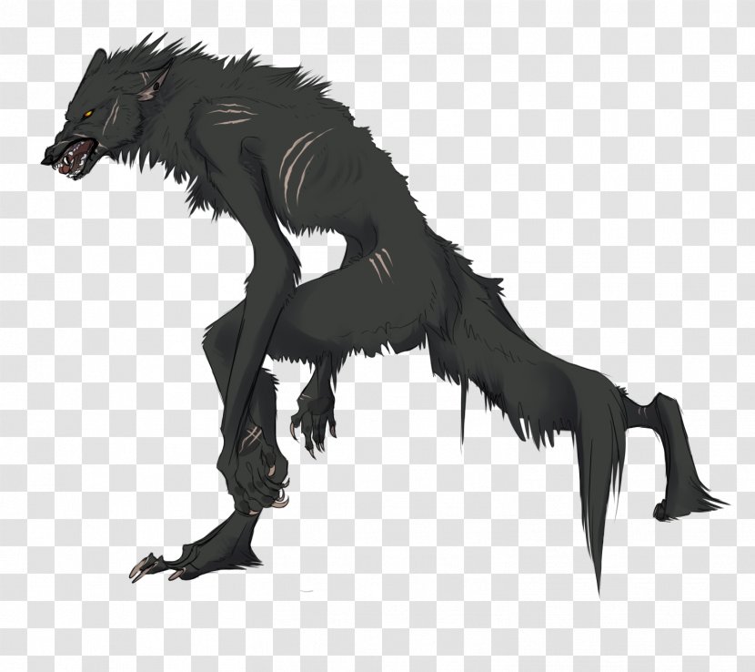 Werewolf Drawing DeviantArt Animation Monster - Flower Transparent PNG