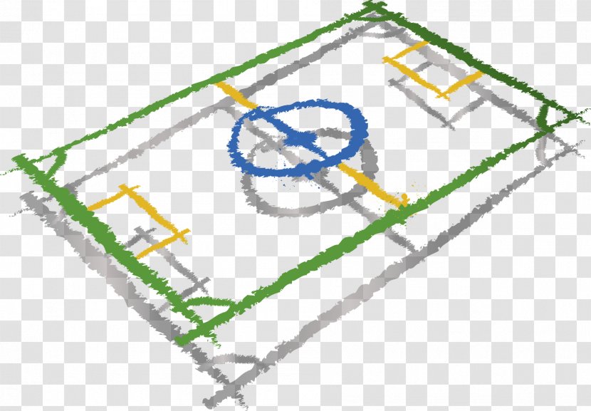 Football Pitch Stadium Drawing - Diagram - Vector Painted Field Transparent PNG