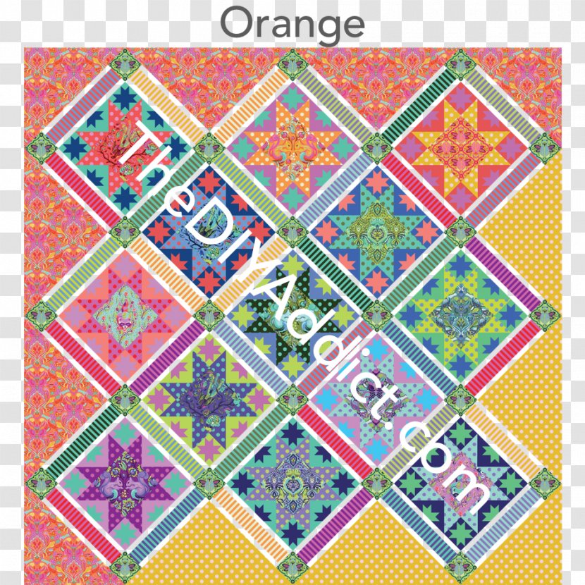 Tula Pink's City Sampler: 100 Modern Quilt Blocks Quilting Patchwork Pattern - Pink Transparent PNG