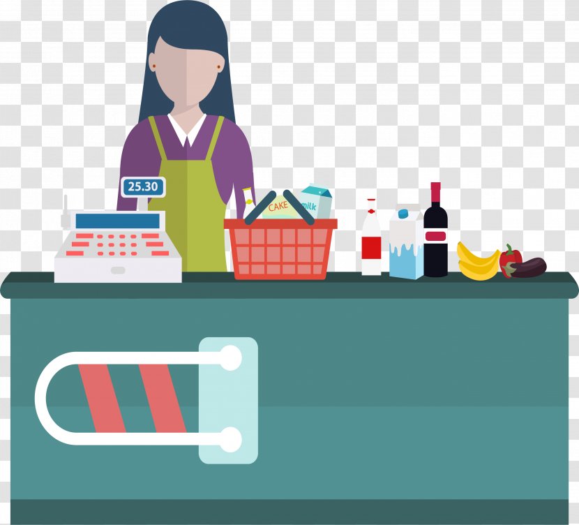 Supermarket Cartoon - Shop - Table Kroger Transparent PNG