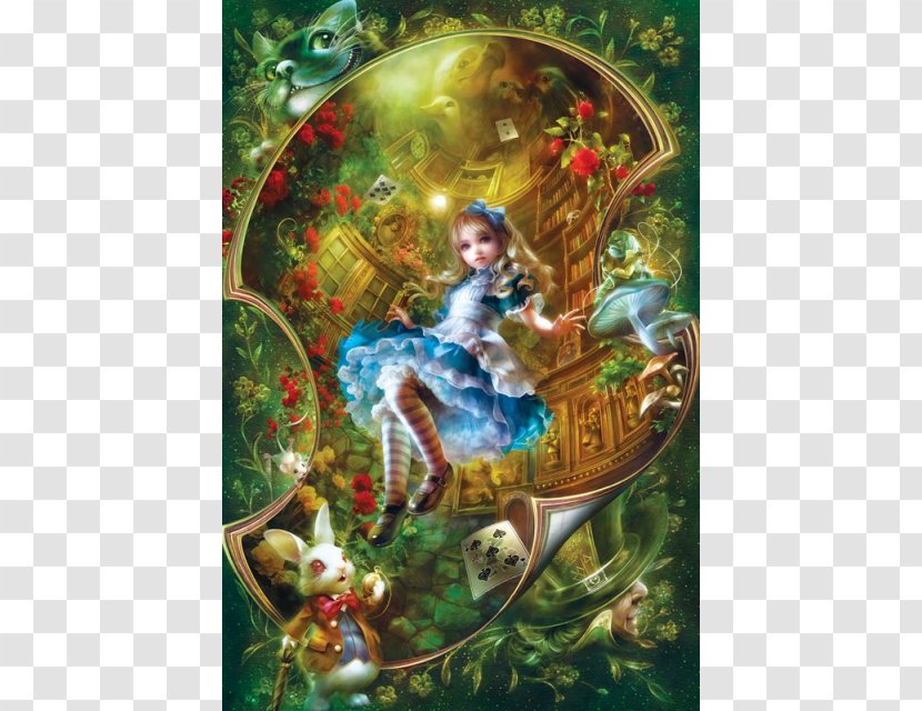 Alice's Adventures In Wonderland White Rabbit Aliciae Per Speculum Transitus Queen Of Hearts - Painting Transparent PNG