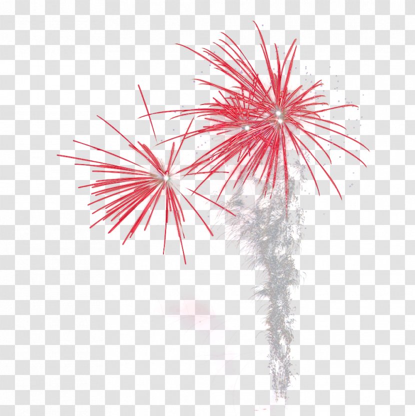 Fireworks New Year Festival - Watercolor - Two Beams Transparent PNG