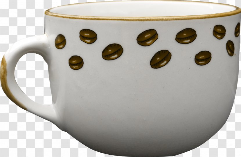 Coffee Cup Mug Ceramic - Beautiful White Transparent PNG