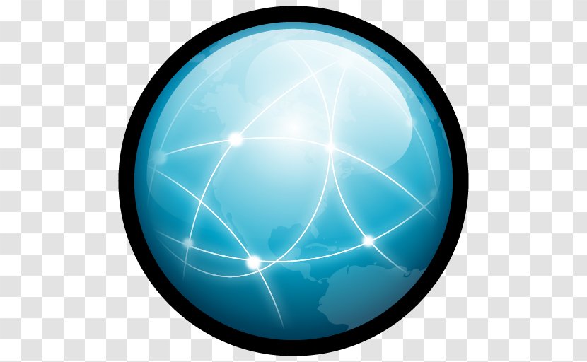 Electric Blue Sphere Computer Wallpaper - Network Transparent PNG