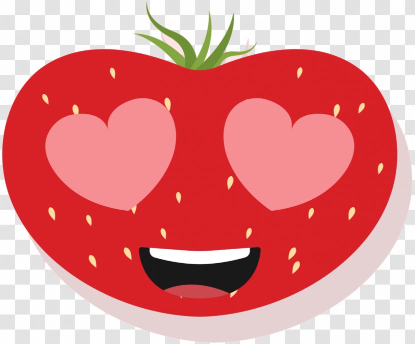 Tomato Clip Art Illustration Strawberry Valentine's Day - Heart - Valentines Transparent PNG