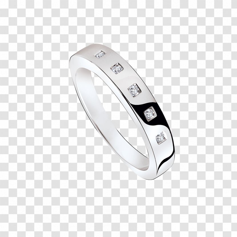 Wedding Ring Diamond Silver Białe Złoto - Ceremony Supply Transparent PNG