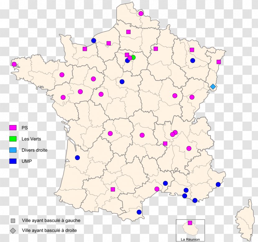 French Municipal Elections, 2008 2014 France Regional Elections - Map Transparent PNG