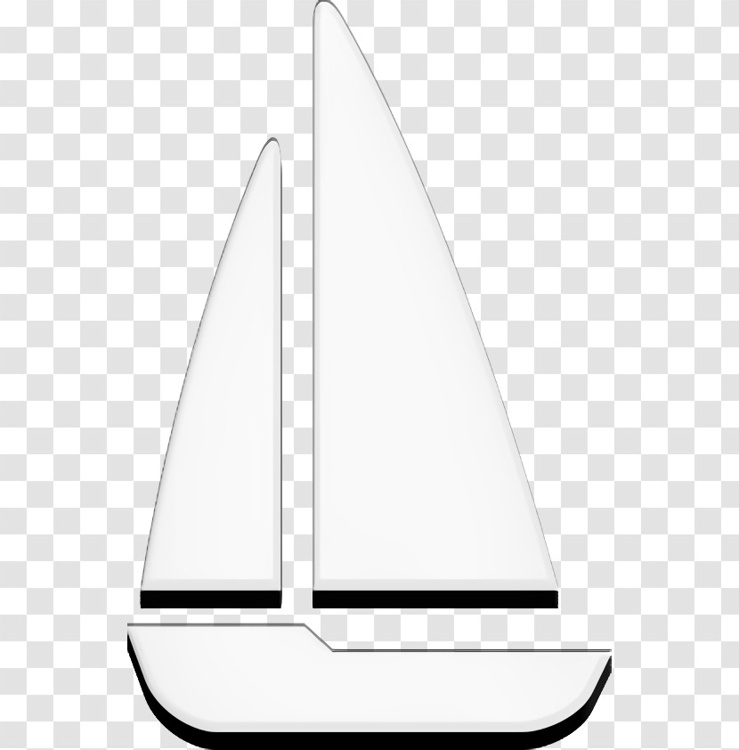 Black Sailing Boat Icon Ship Icon Transport Icon Transparent PNG