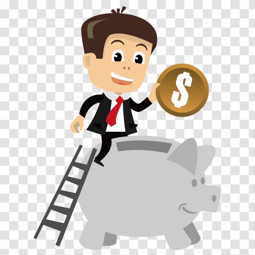 Businessperson - Price - Boy With Piggy Bank Transparent PNG
