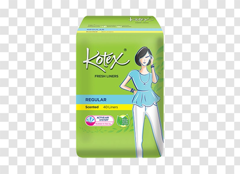 Kotex Pantyliner Sanitary Napkin Carefree Feminine Supplies - Flower - Pad Transparent PNG