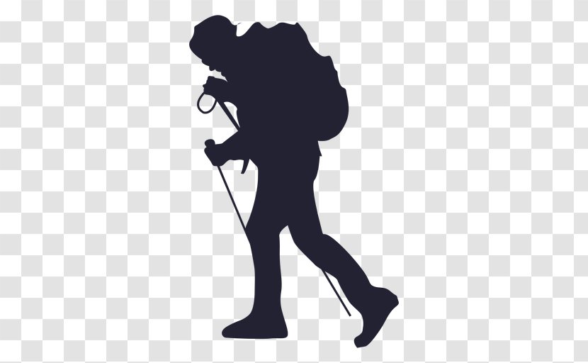 Hiking Silhouette Clip Art - Drawing - Hike Transparent PNG