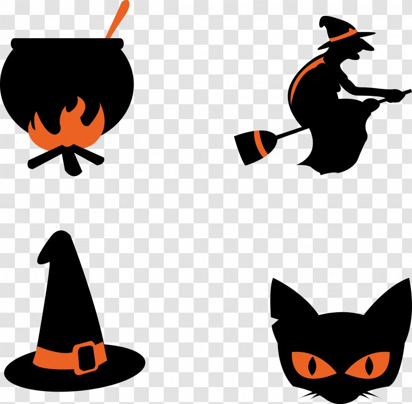 Witchcraft - Small To Medium Sized Cats - Vector Witch Transparent PNG