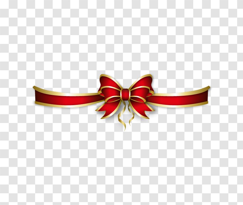 Christmas Ribbon Gift Euclidean Vector - Red Transparent PNG