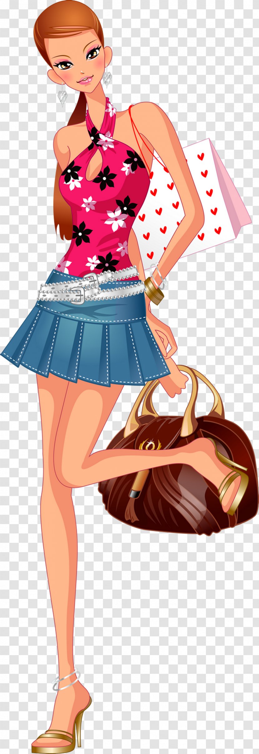 Woman Drawing Clip Art - Flower - Women Bag Transparent PNG