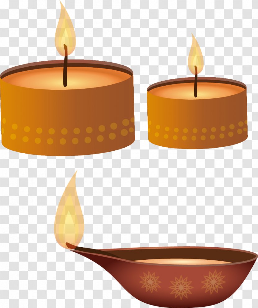 Light Candle Kerosene Lamp - Combustion - Vector Hand-painted Transparent PNG