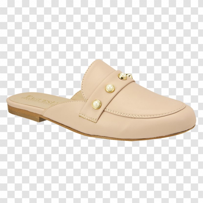 Mule Slip-on Shoe Fashion Leather - Beige - Shock Transparent PNG