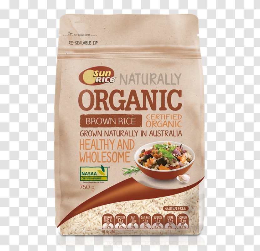 Breakfast Cereal Organic Food Brown Rice Glycemic Index Transparent PNG