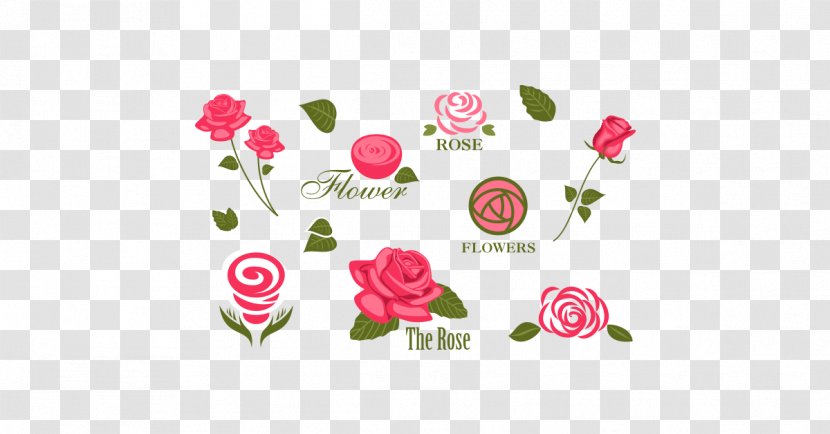 Logo Flower Rose - Vector Transparent PNG