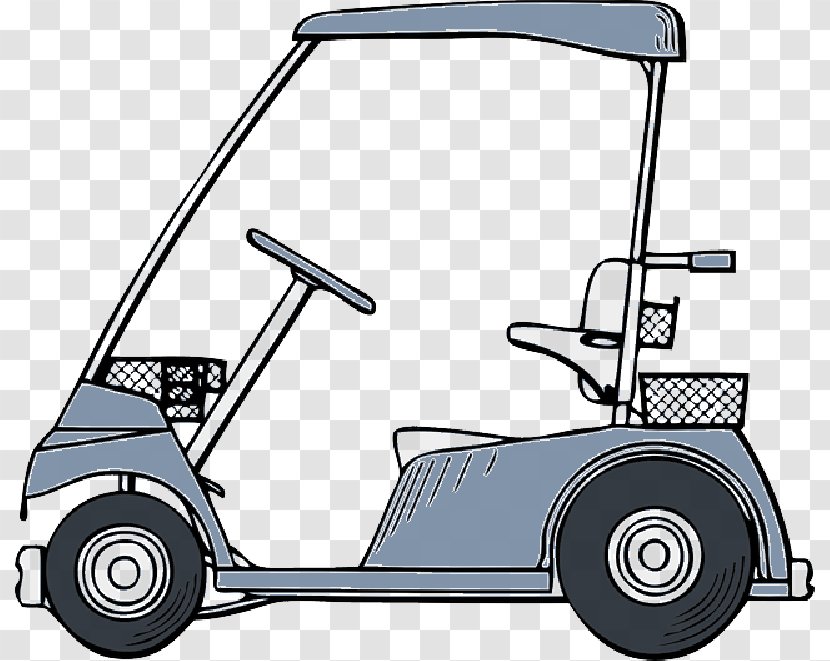 Clip Art Golf Buggies Cart Openclipart - Vehicle - Link Transparent PNG