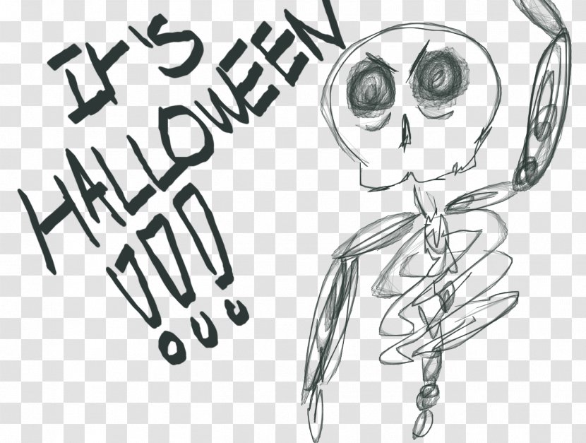 Spooky Scary Skeletons Drawing Sketch - Cartoon - Skeleton Transparent PNG