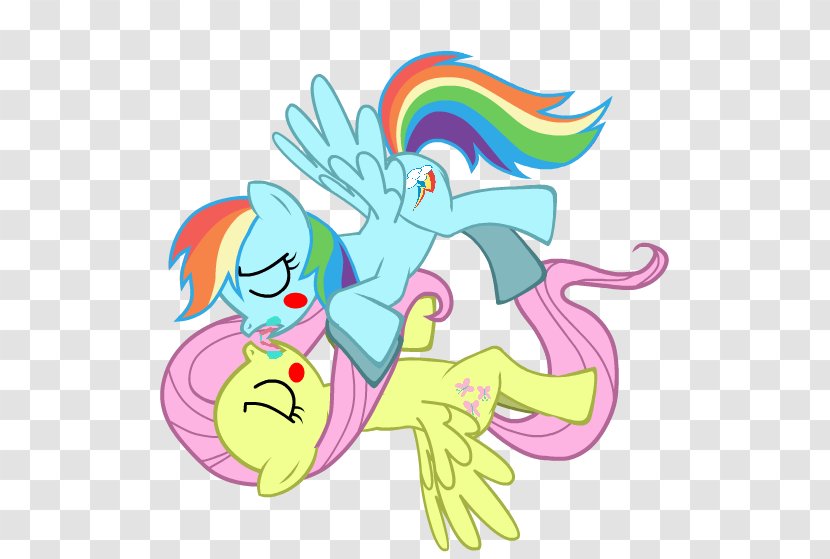 Rainbow Dash Fluttershy Pinkie Pie Applejack DeviantArt - Silhouette - Shy Kiss Transparent PNG