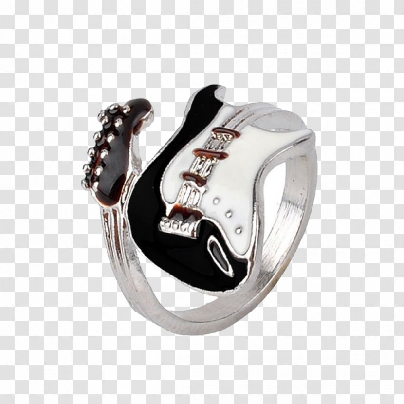 Ring Guitar Pandora Jewellery Silver - Watercolor Transparent PNG