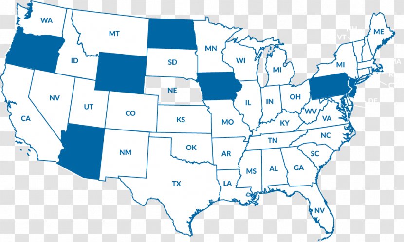 United States Blank Map Transparent PNG