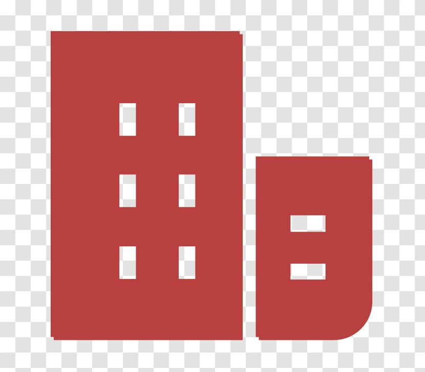 Building Icon Location Commercial - Red - Rectangle Logo Transparent PNG