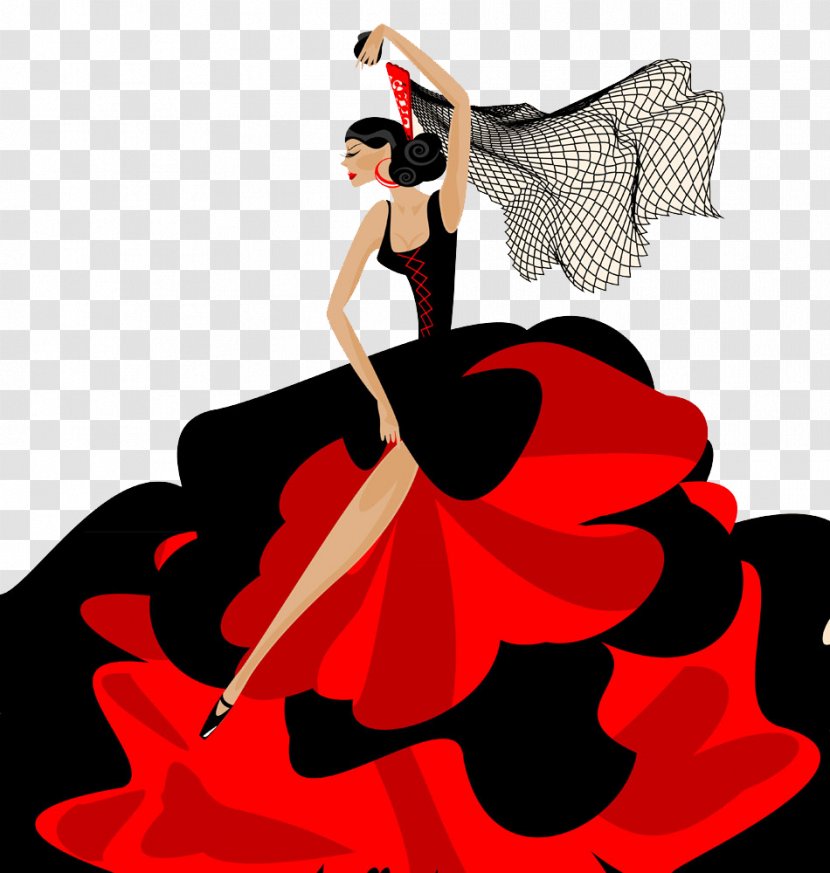 Flamenco Dance Royalty-free Poster - Frame - Dancing Women Transparent PNG