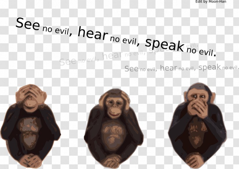 Three Wise Monkeys Evil Clip Art - Maxim Transparent PNG