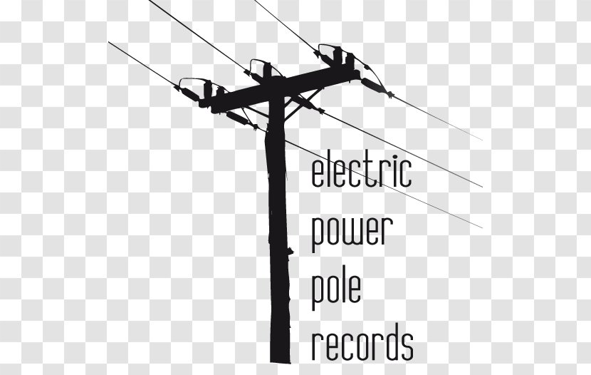 Utility Pole Electricity Overhead Power Line Transmission Tower Vector Graphics - Black And White - Electric Transparent PNG