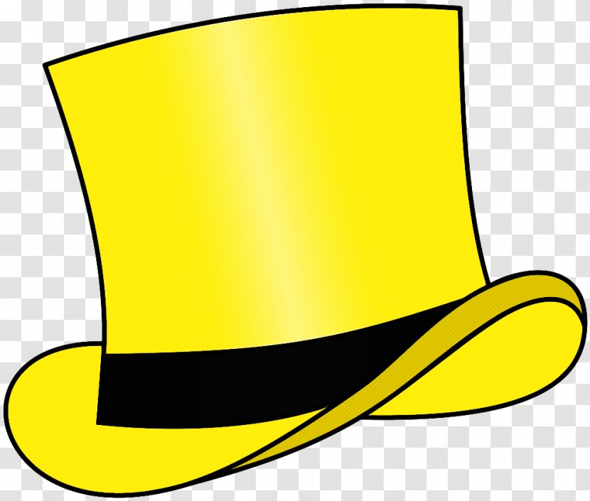 Yellow Clip Art Costume Hat Line - Fashion Accessory Cylinder Transparent PNG