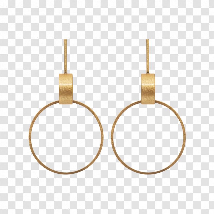 Earring Gold Plating Metal - Brass - Plate Transparent PNG