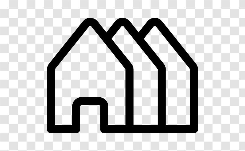Building Real Estate House Icon Design - Black And White Transparent PNG