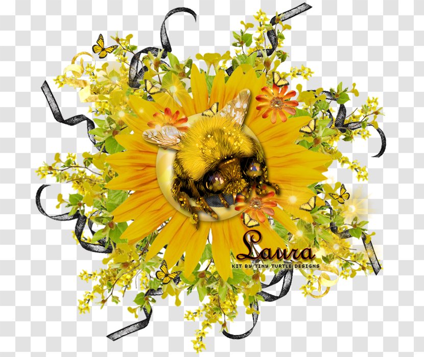 Common Sunflower Cut Flowers Flower Bouquet Blume Interflora - Yellow - Bee Kiss Transparent PNG