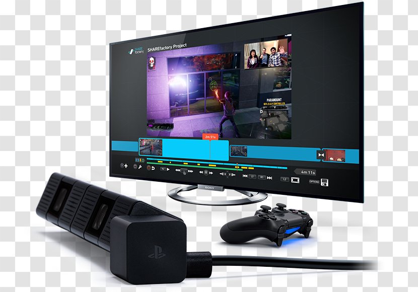 PlayStation 4 LED-backlit LCD Computer Monitors Hardware - Television - Play Station Transparent PNG