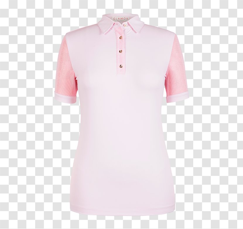 Polo Shirt Tennis Collar Shoulder Sleeve - Pink Petals Transparent PNG