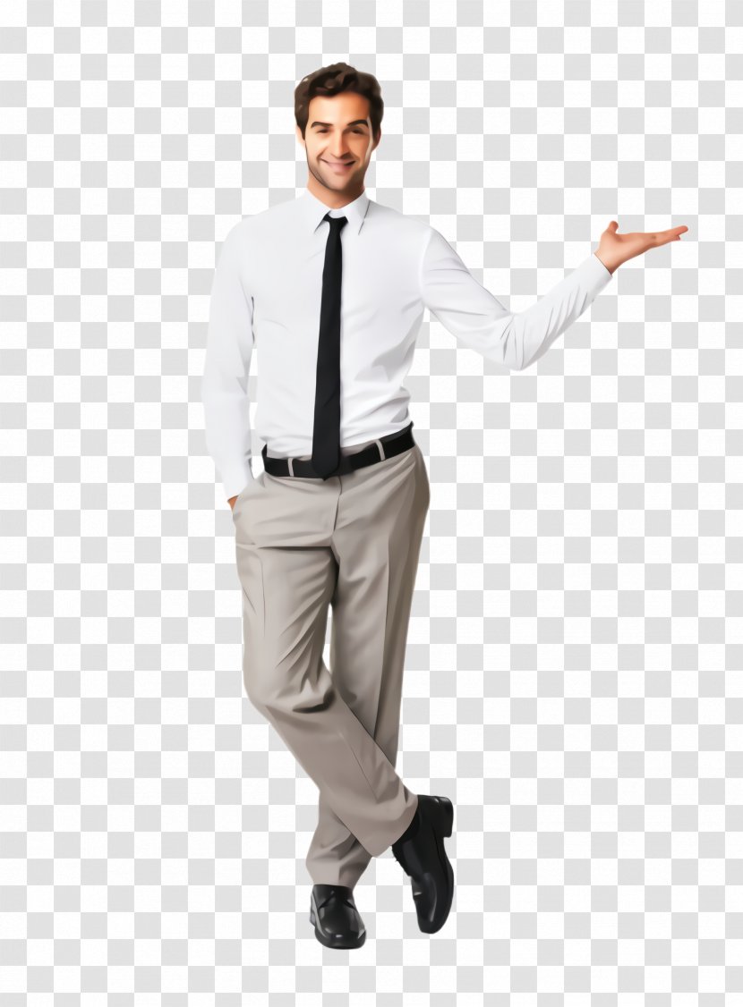 Standing White Clothing Suit Male - Outerwear - Arm Transparent PNG