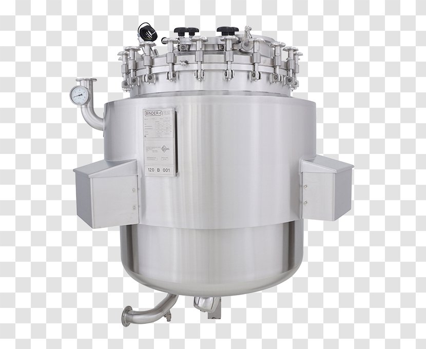 Bioreactor Pressure Vessel BINDER Chemical Substance Stainless Steel Transparent PNG