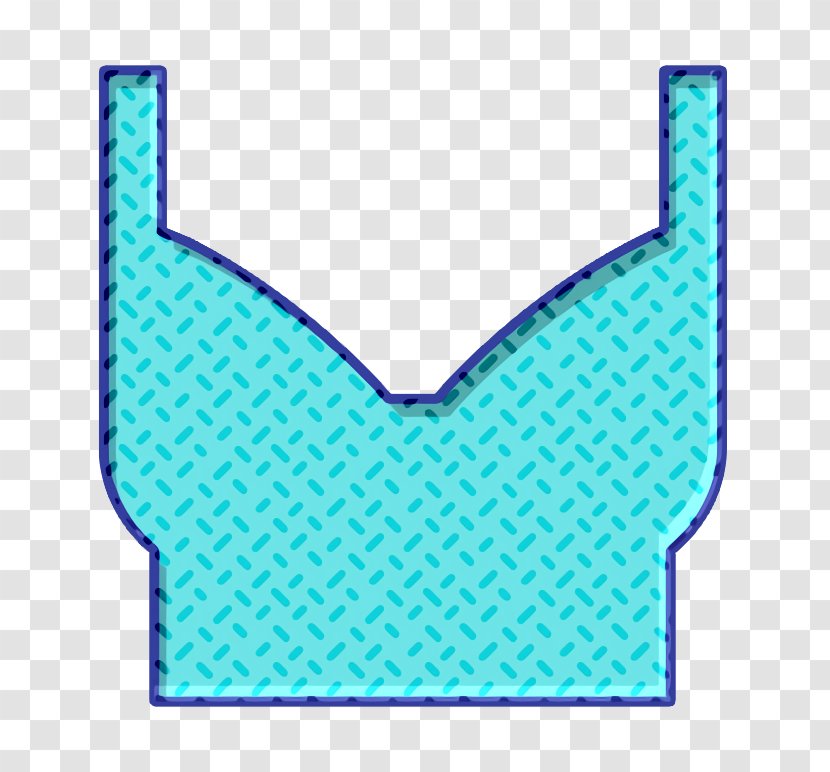 Bra Icon Clothing Crop - Turquoise - Teal Transparent PNG