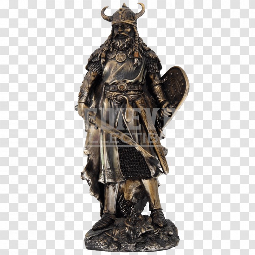 Viking Age Arms And Armour Warrior Knight Statue - Bronze Transparent PNG