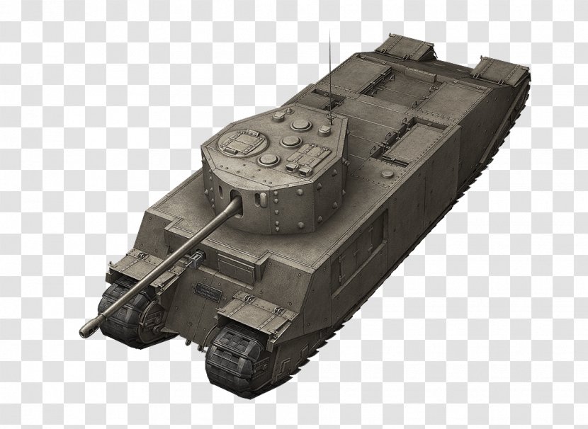 World Of Tanks Blitz TOG2 Churchill Tank - Cruiser Mk I - Rear View Transparent PNG