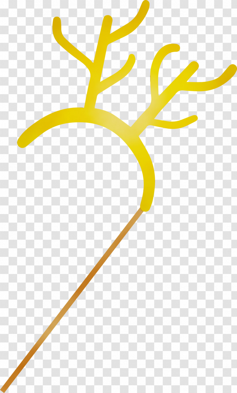 Leaf Yellow Line Meter Antler Transparent PNG