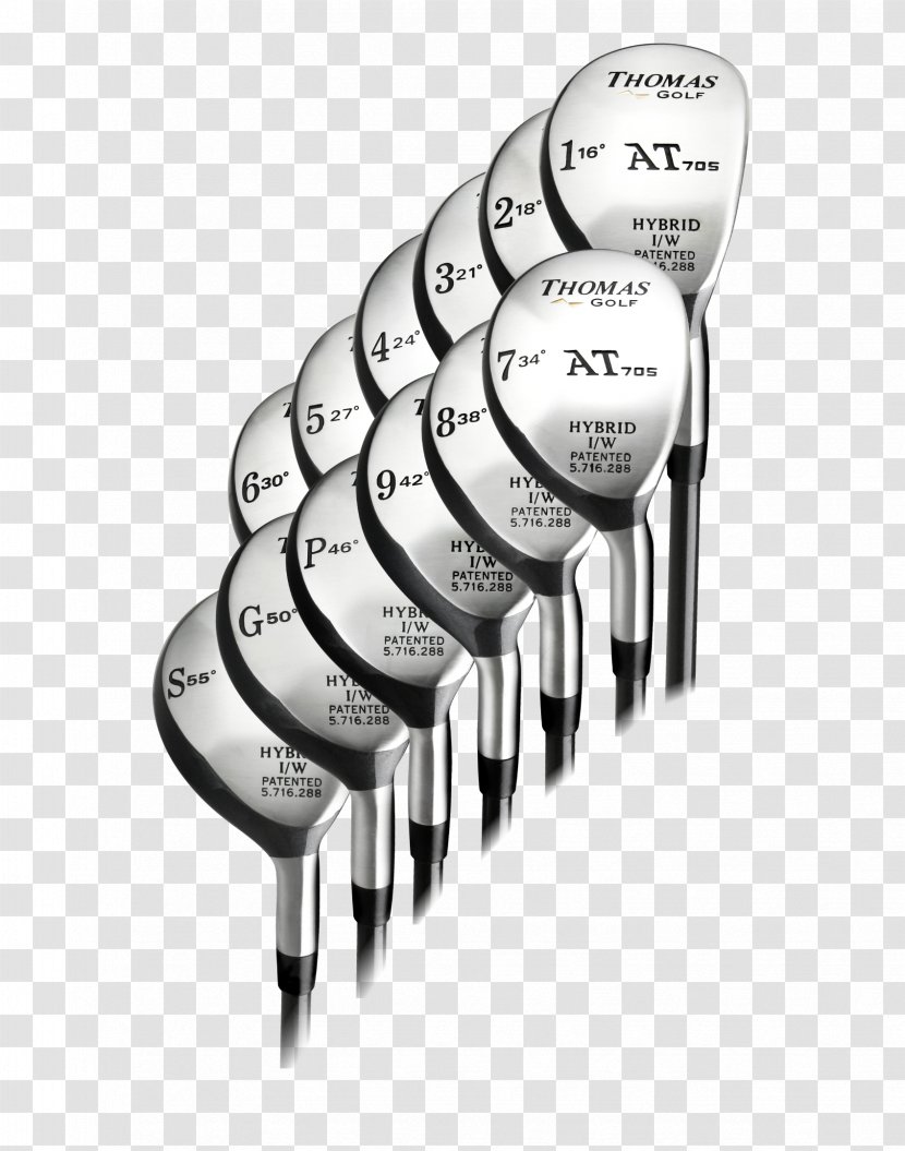 Iron Golf Clubs Balls Hybrid - Black And White Transparent PNG