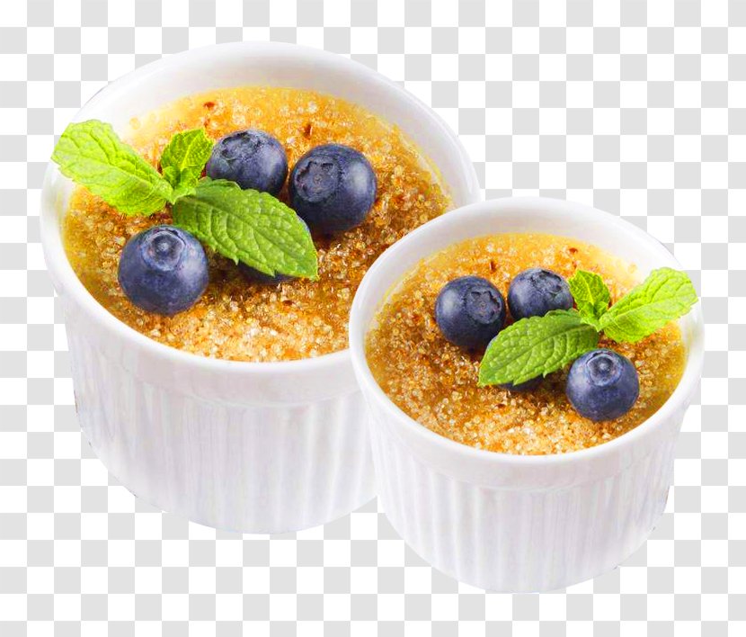 Crxe8me Brxfblxe9e Caramel Cream Custard Vegetarian Cuisine - Superfood - Blueberry Pudding Transparent PNG