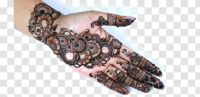 Mehndi Henna Tattoo Hand - Design Transparent PNG