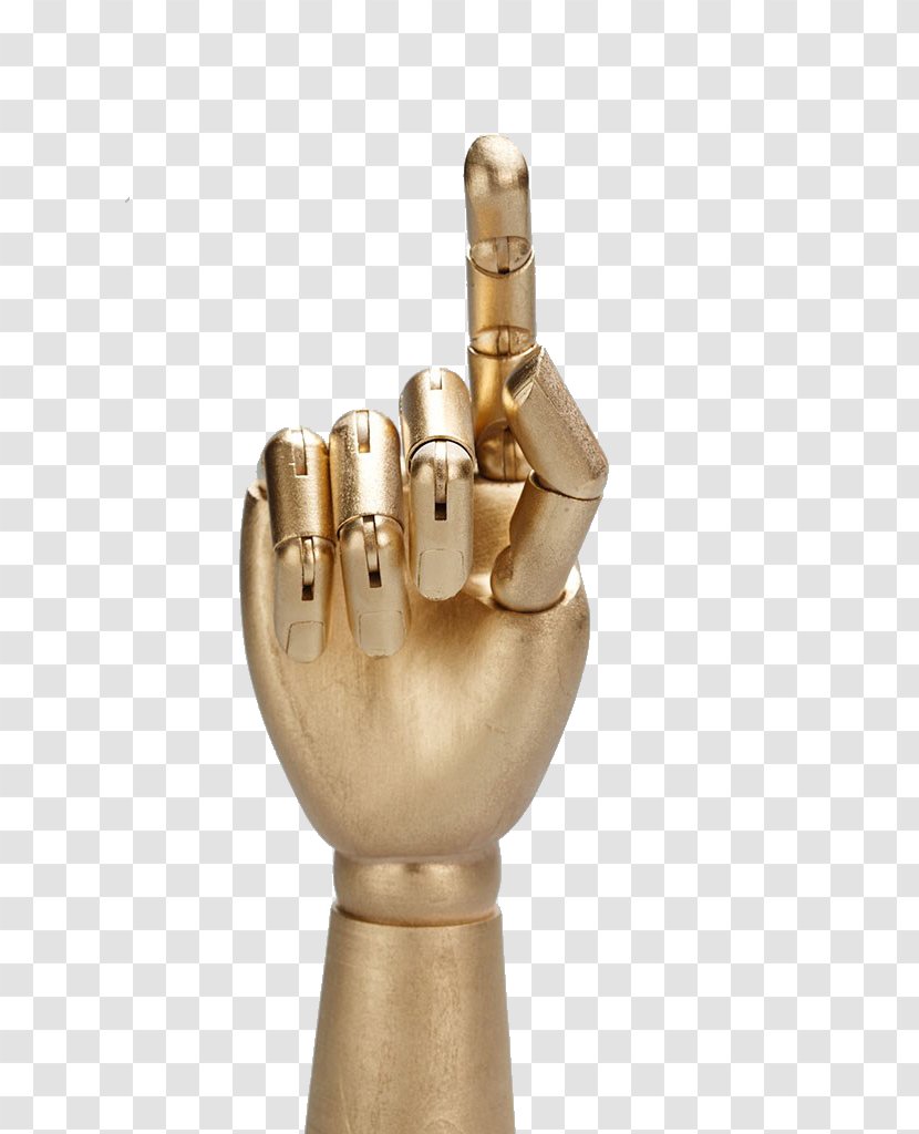 Finger Robotic Arm Hand - Designer - Gold Robot Transparent PNG